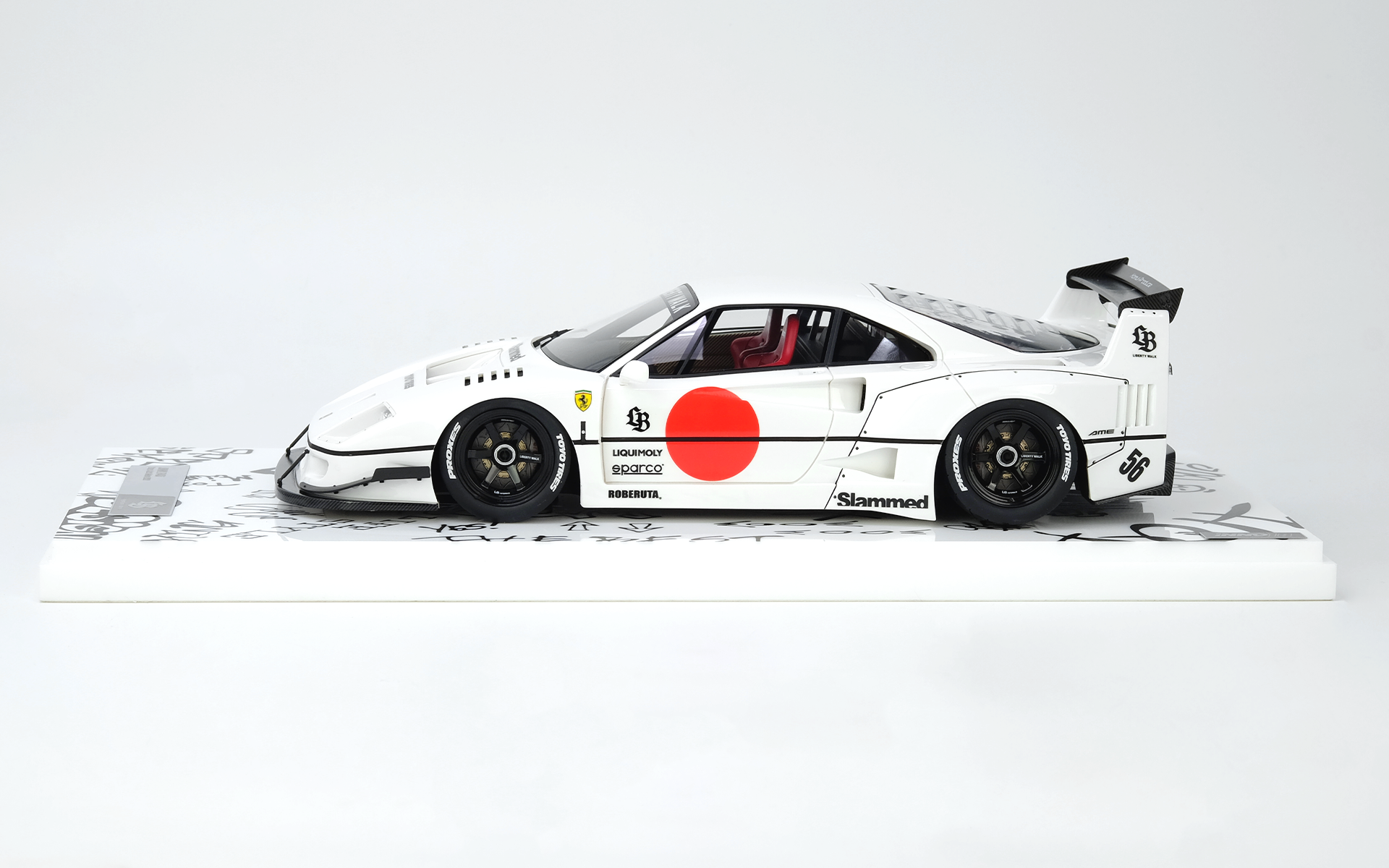 LBWK F40 White Tokyo Auto Salon 2023 - Inno Models
