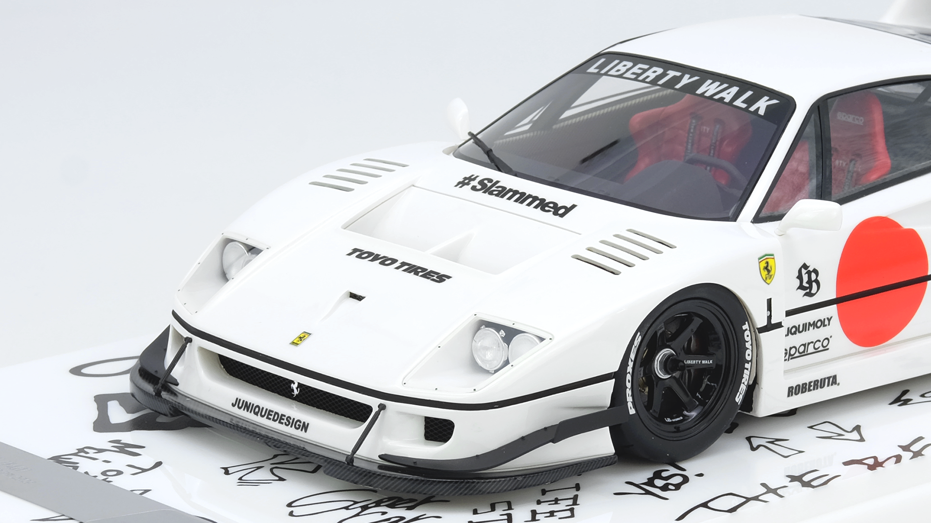 LBWK F40 White Tokyo Auto Salon 2023 - Inno Models