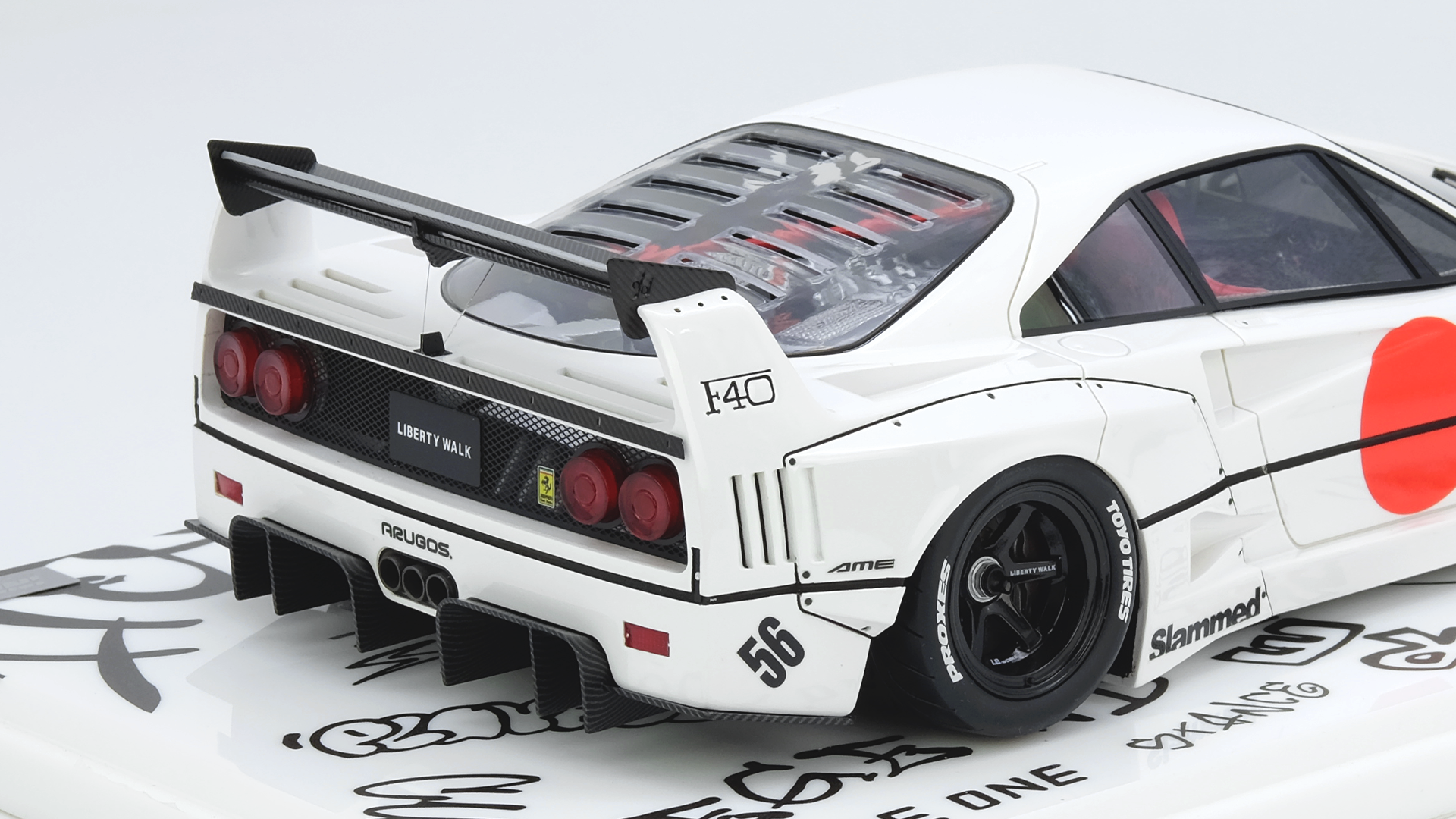 LBWK F40 White Tokyo Auto Salon 2023 - Inno Models