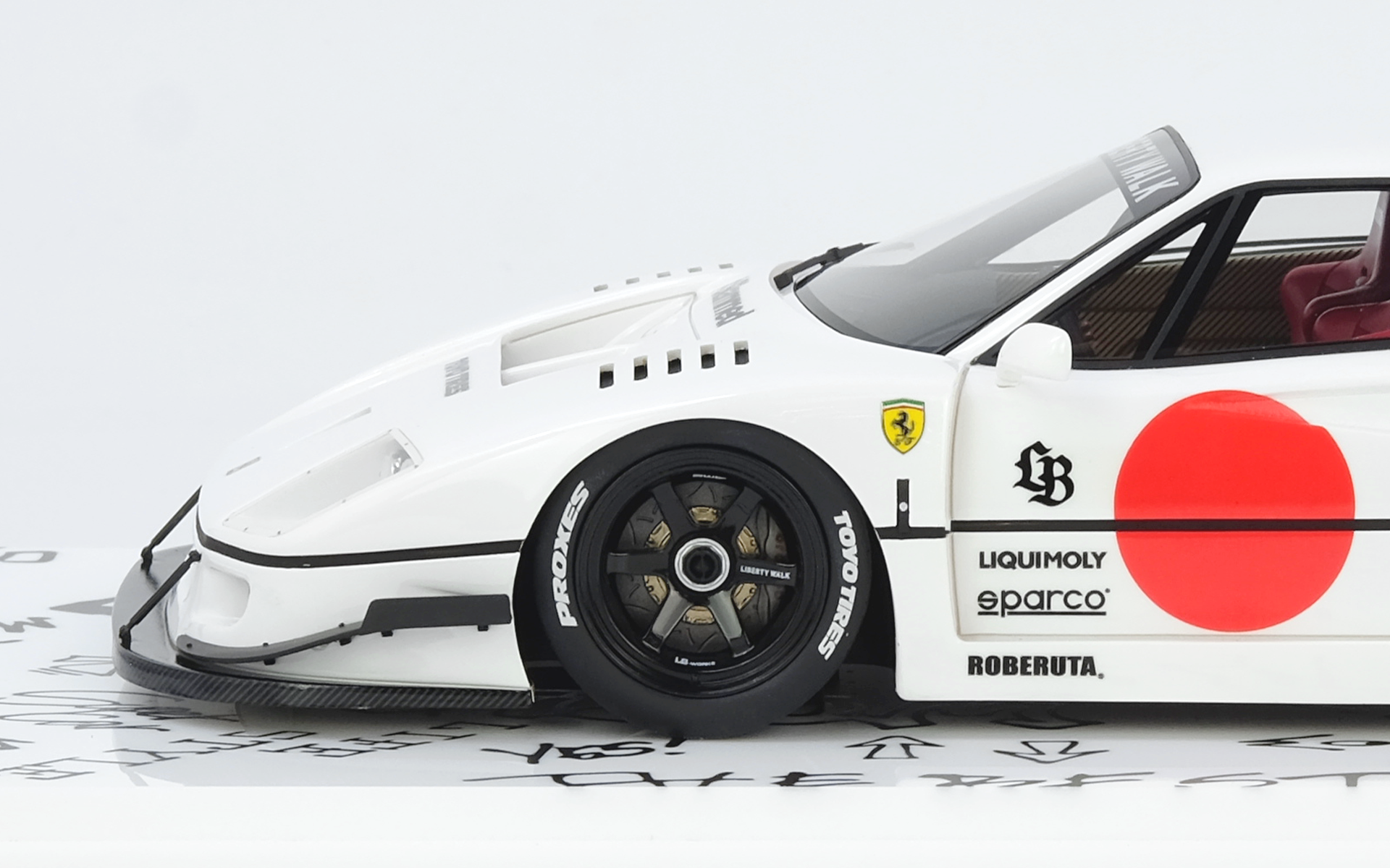 LBWK F40 White Tokyo Auto Salon 2023 - Inno Models