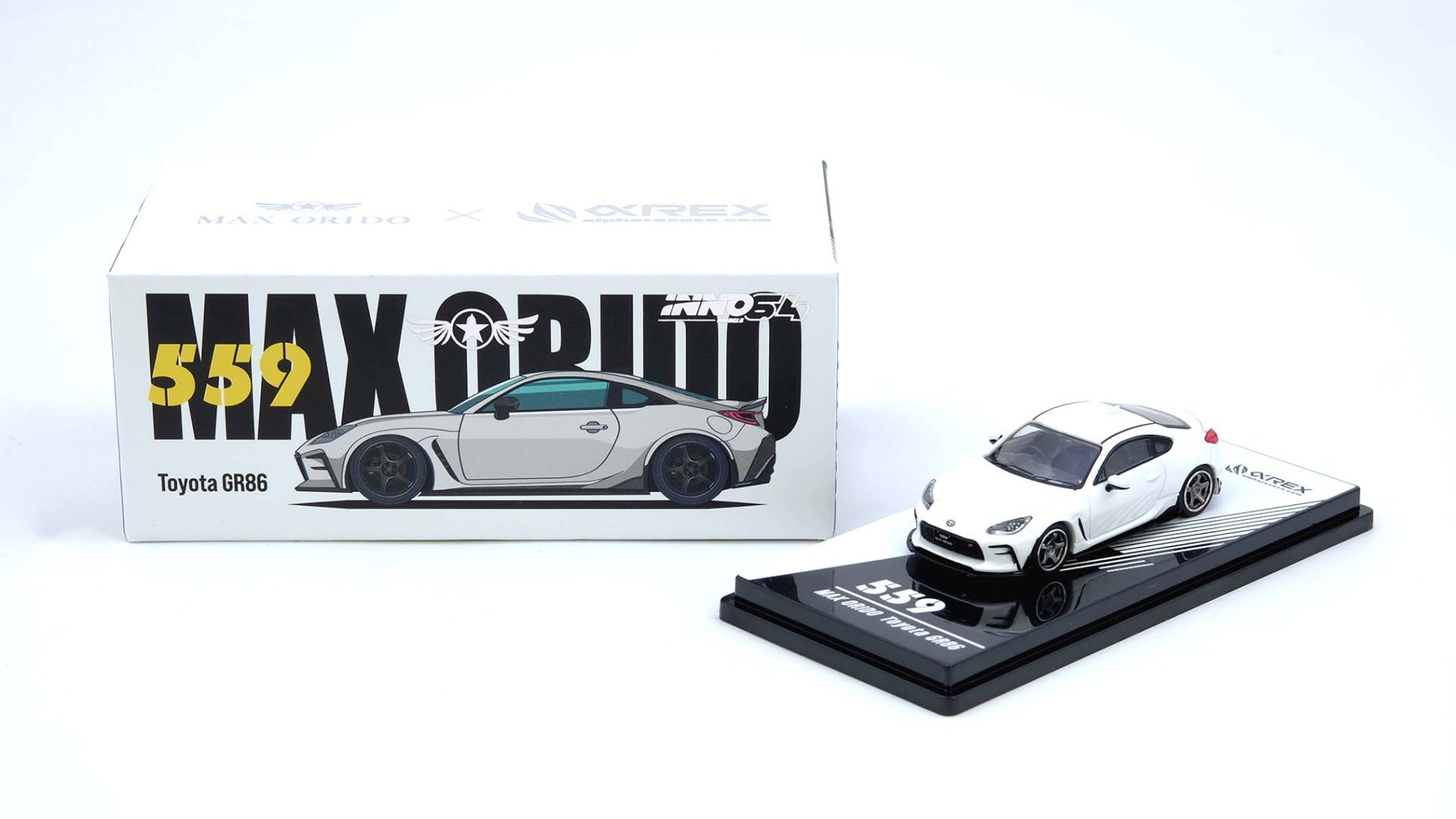 Inno64 1/64 Max Orido GR86限定 サイン入り チェイス INNO64 x Max Orido x ALPHAREX Toyota GR86 Gold Chase | 2025 Tokyo