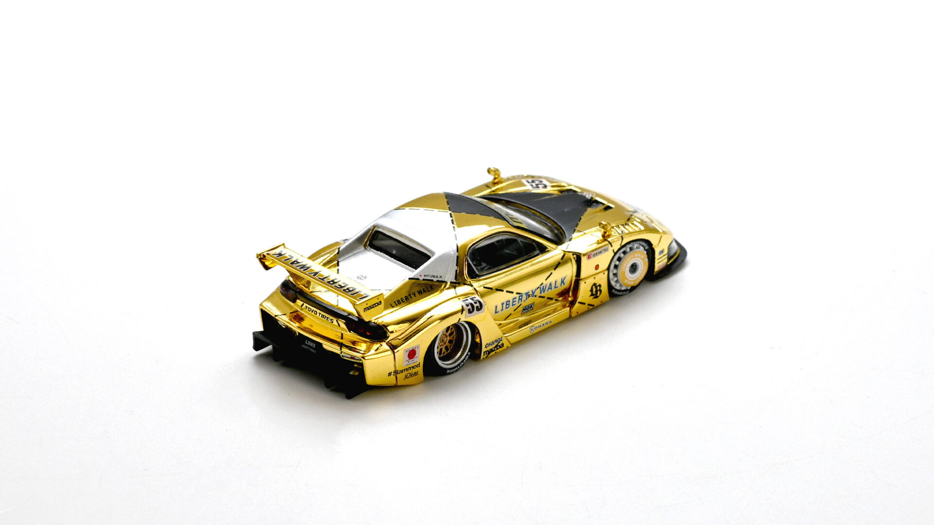 LIBERTY WALK FD3S RX-7 京都限定 GOLD Signed LB-Super Silhouette MAZDA FD3S RX-7 Kyoto Liberty Walk Shop